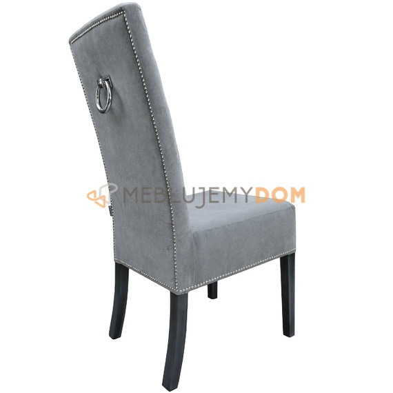 Krzesło PROSTE PIK z guzikami, pinezkami i kołatką 107 cm