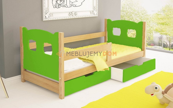 Łóżko BRIAN MIŚ z barierką