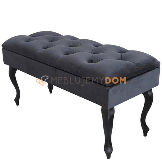 Puf CHESTER otwierany z kryształkami 100 x 40 cm