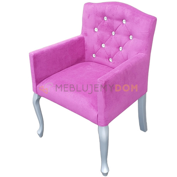 Fotel LUDWIK PIK z kryształkami 87 cm