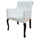 Fotel LUDWIK PIK z kryształkami i wałkiem 87 cm