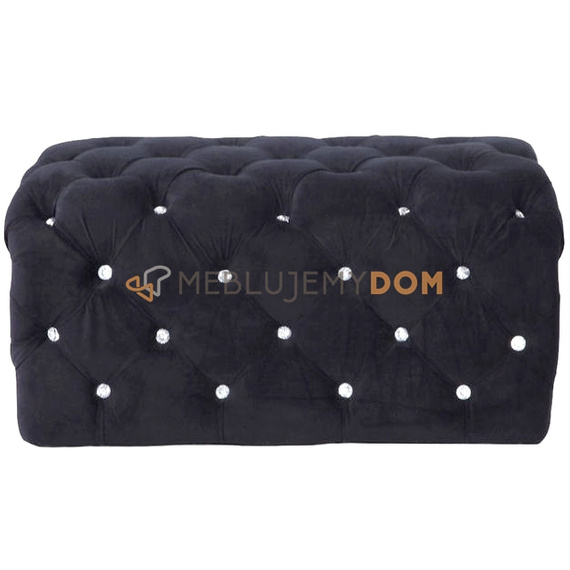 Puf CHESTER z kryształkami 97 x 50 cm