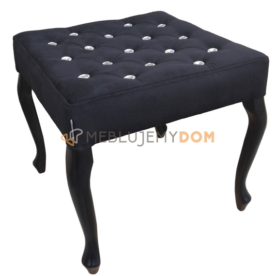 Puf LUDWIK PIK z kryształkami 50 x 50 cm