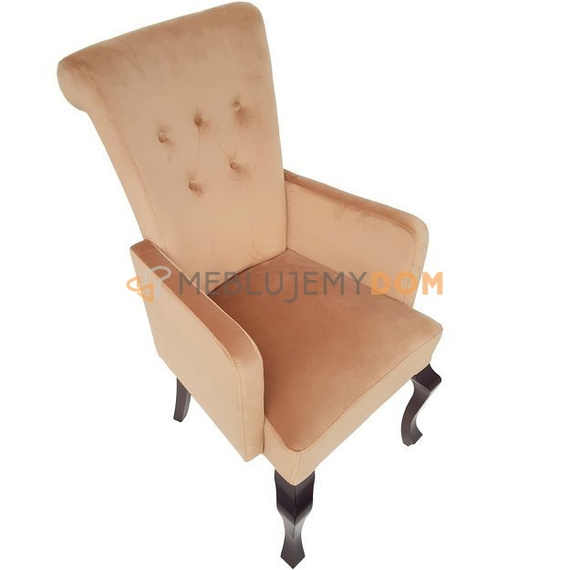 Krzesło TIZIANO z pinezkami, kołatką i podłokietnikami 100 cm