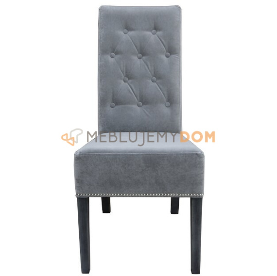 Krzesło PROSTE PIK z guzikami, pinezkami i kołatką 107 cm