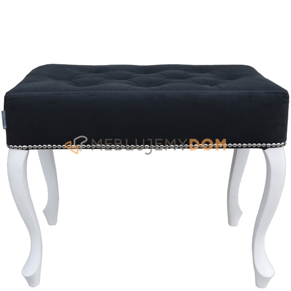 Puf LUDWIK PIK z guzikami i pinezkami 60 x 35 cm