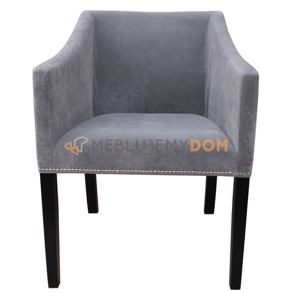 Fotel JUMPY WĄSKI z pinezkami i kołatką 84 cm