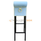 Hoker WĄSKI PIK z wałkiem, złotymi pinezkami i kołatką 116 cm