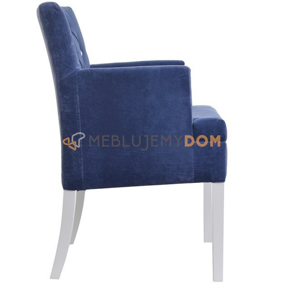 Fotel EDGAR PROSTY PIK z kryształkami 84 cm