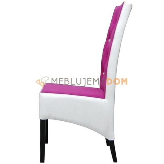 Krzesło SKOŚNE PIK Multikolor z kryształkami 107 cm