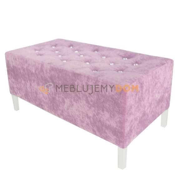 Puf PEŁNY PIK z kryształkami 97 x 50 cm