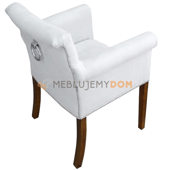 Fotel LAURENCE z pinezkami i kołatką 86 cm