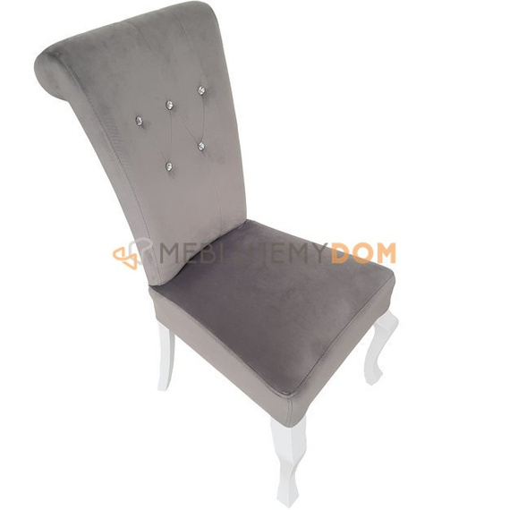 Krzesło TIZIANO z kryształkami, pinezkami i kołatką 100 cm