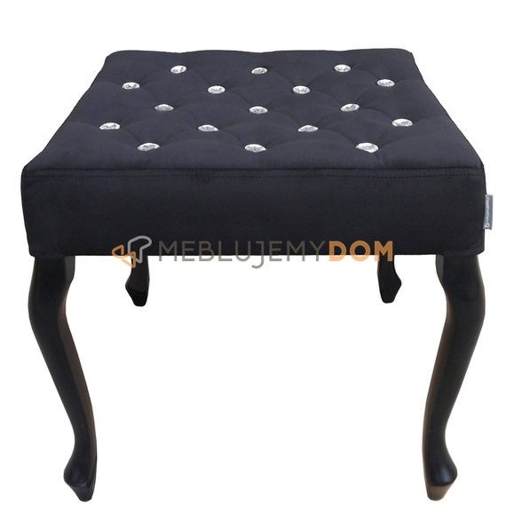 Puf LUDWIK PIK z kryształkami 50 x 50 cm