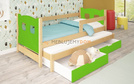 Łóżko 2-osobowe GILBERT MIŚ z barierką