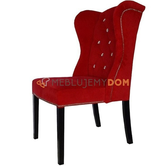 Krzesło MATEO PIK z kryształkami, pinezkami i kołatką 106 cm