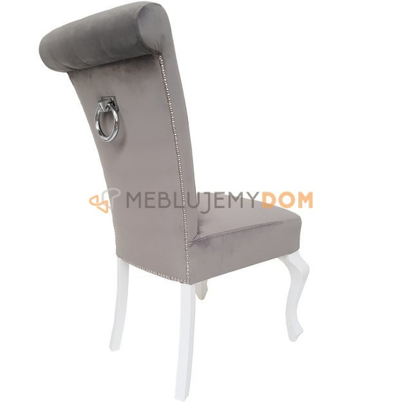 Krzesło TIZIANO z kryształkami, pinezkami i kołatką 100 cm