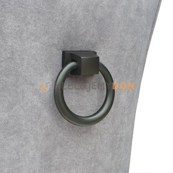 Krzesło DAFFY PIK z lamówką i czarną kołatką 98 cm