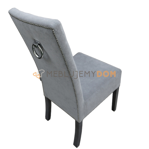 Krzesło PROSTE PIK z guzikami, pinezkami i kołatką 107 cm