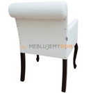 Fotel LUDWIK PIK z kryształkami i wałkiem 87 cm