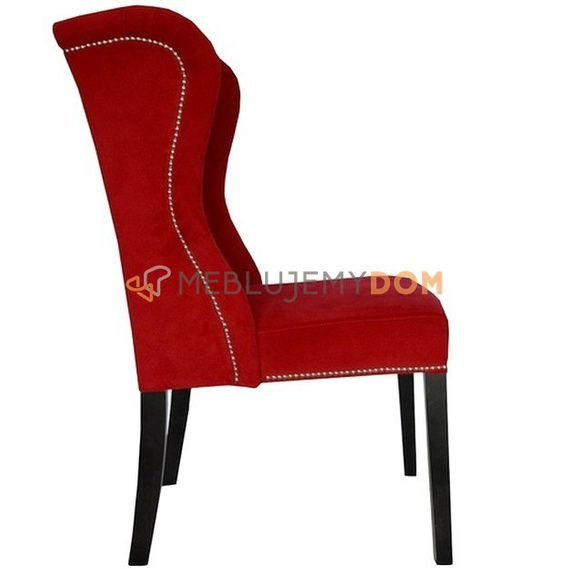 Krzesło MATEO PIK z kryształkami, pinezkami i kołatką 106 cm