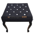 Puf LUDWIK PIK z kryształkami 50 x 50 cm