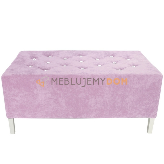 Puf PEŁNY PIK z kryształkami 97 x 50 cm