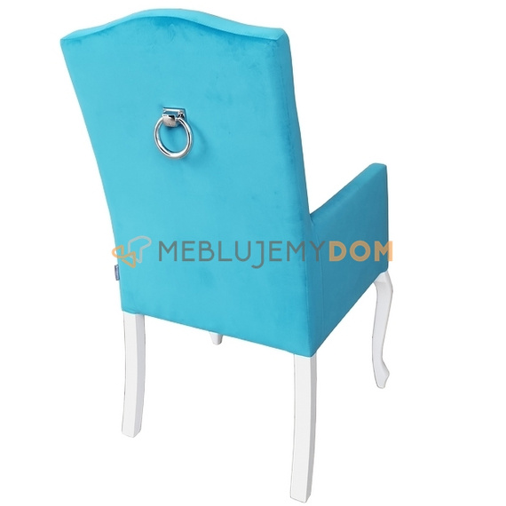 Fotel LUDWIK PIK z kryształkami i kołatką 110 cm