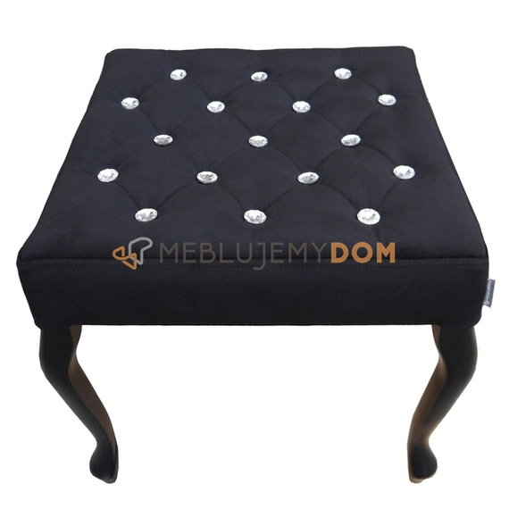 Puf LUDWIK PIK z kryształkami 50 x 50 cm