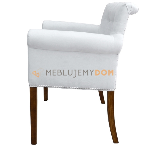 Fotel LAURENCE z pinezkami i kołatką 86 cm