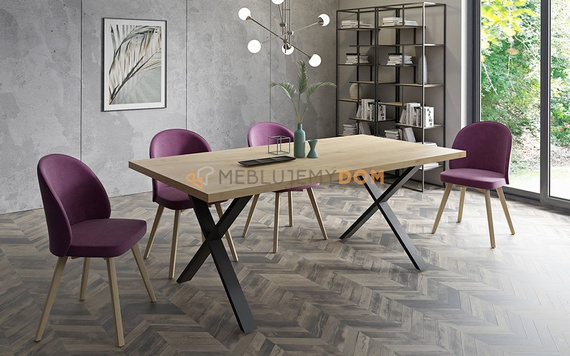 Stół MALTE "X" Fornir 200 x 100 cm