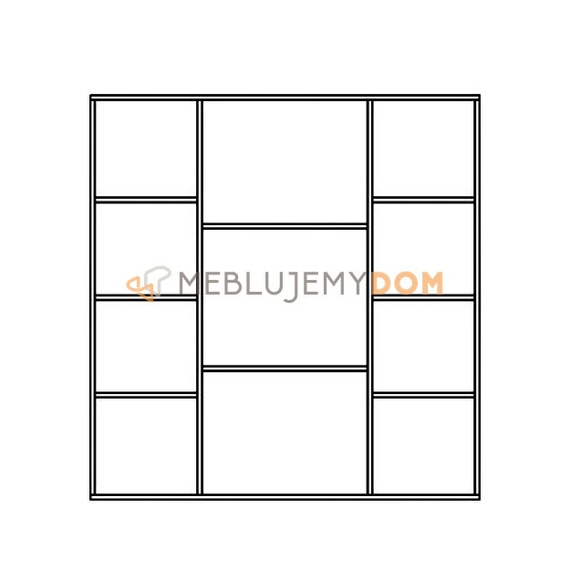 Komoda 2-drzwiowa z witryną DALLAS