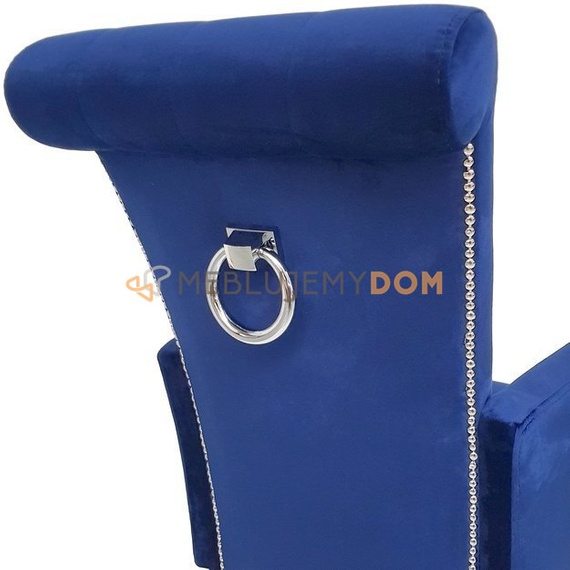 Krzesło TIZIANO z pinezkami, kołatką i podłokietnikami 100 cm