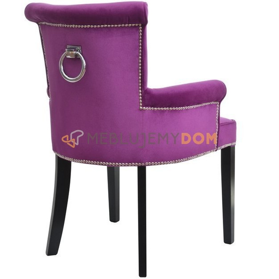 Fotel MICHELLE z pinezkami i kołatką 87 cm