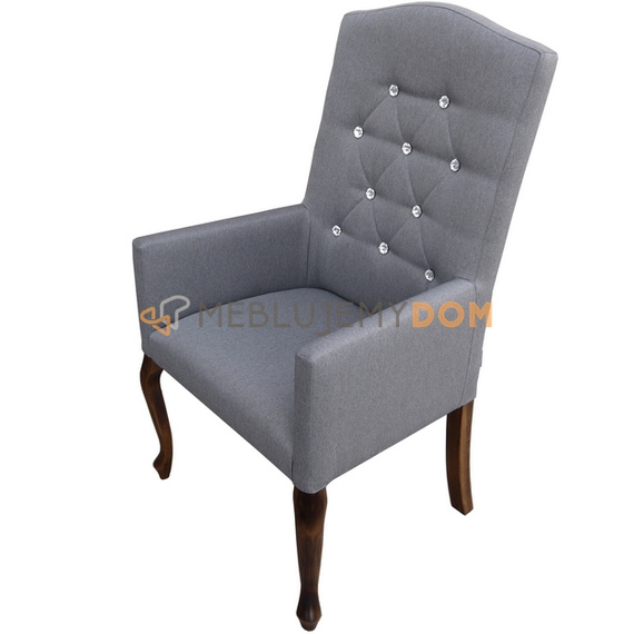 Fotel LUDWIK PIK z kryształkami 110 cm