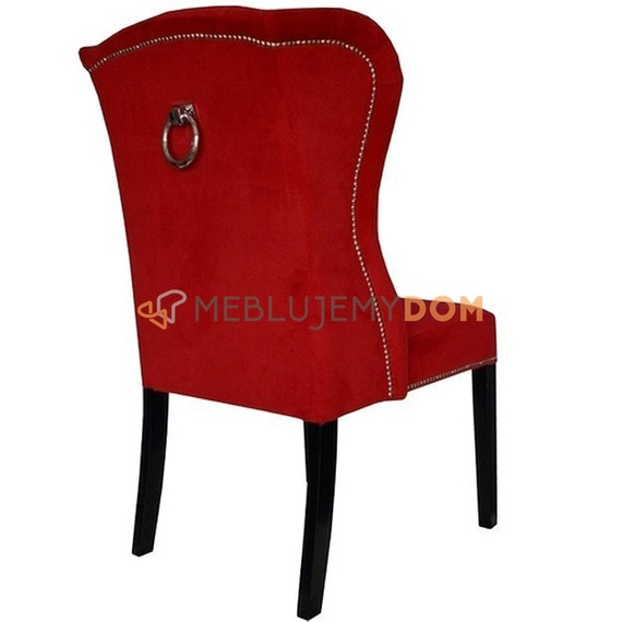 Krzesło MATEO PIK z kryształkami, pinezkami i kołatką 106 cm