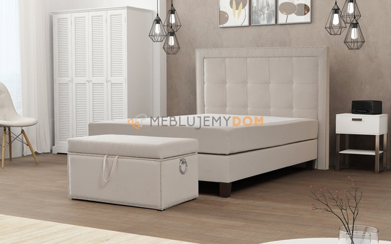 Wezgłowie tapicerowane CLASSIC PIK z guzikami i pinezkami