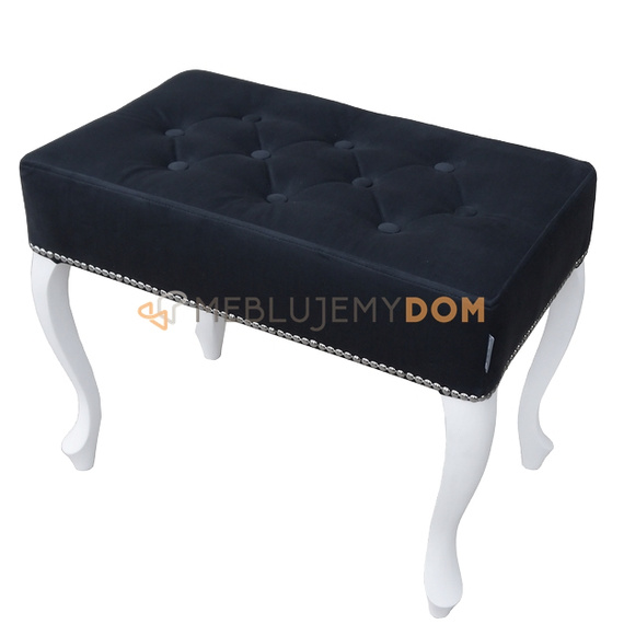 Puf LUDWIK PIK z guzikami i pinezkami 60 x 35 cm