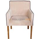 Fotel WĄSKI z lamówką 84 cm