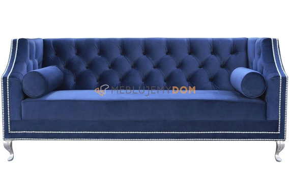 Sofa AMARO z wałkami i pinezkami 2-osobowa