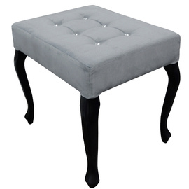 Puf LUDWIK PIK Kwadrat z kryształkami 50 x 40 cm