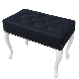 Puf LUDWIK PIK z guzikami i pinezkami 60 x 35 cm