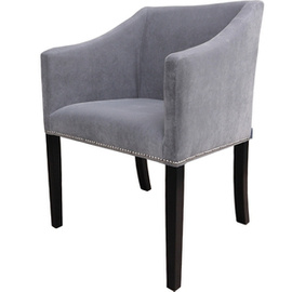 Fotel JUMPY WĄSKI z pinezkami i kołatką 84 cm